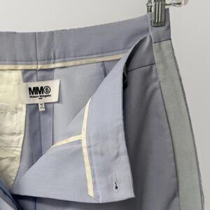 Maison Margiela Baby Blue Women’s Dress Asymmetrical Hem Pants With Side Panels